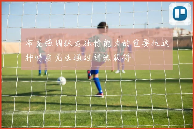 布克强调狄龙独特能力的重要性这种特质无法通过训练获得